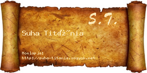 Suha Titánia névjegykártya